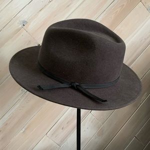 Brixton Flat Brim Wool Fedora
